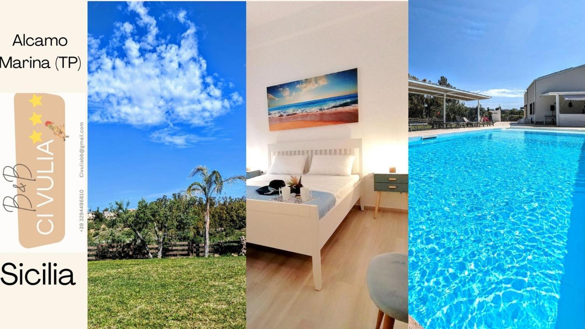 Ci Vulia B&B - Sicilia Sea, Pool, Bbq, Tv, Wi-Fi 阿尔卡莫马里纳 外观 照片
