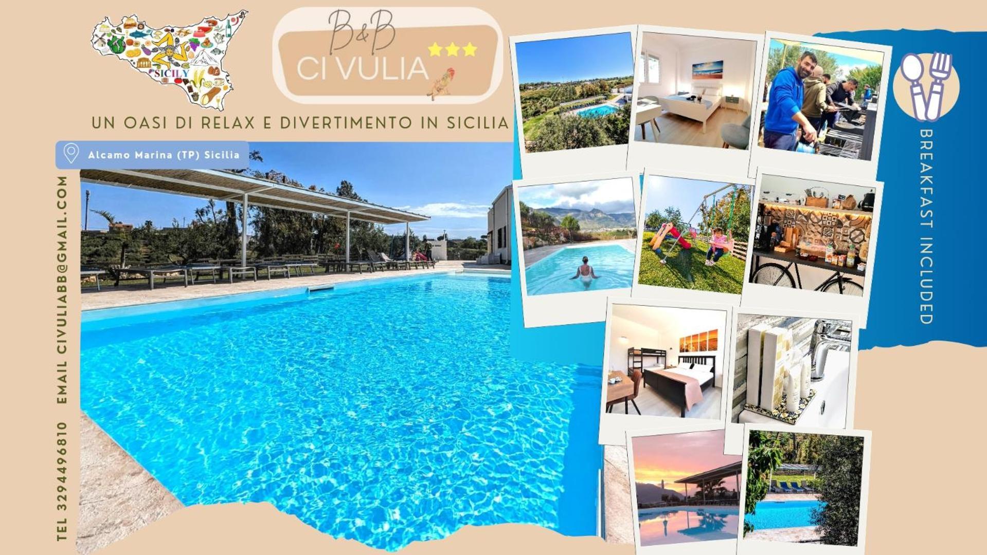 Ci Vulia B&B - Sicilia Sea, Pool, Bbq, Tv, Wi-Fi 阿尔卡莫马里纳 外观 照片